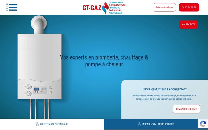 Screenshot of gt-gaz.fr