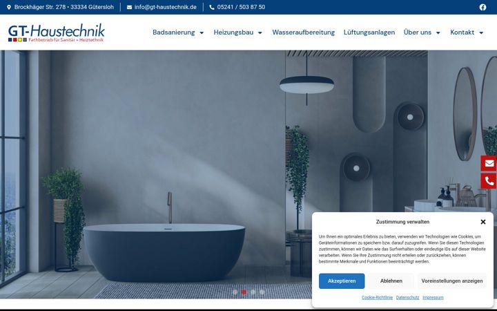 Screenshot of gt-haustechnik.de
