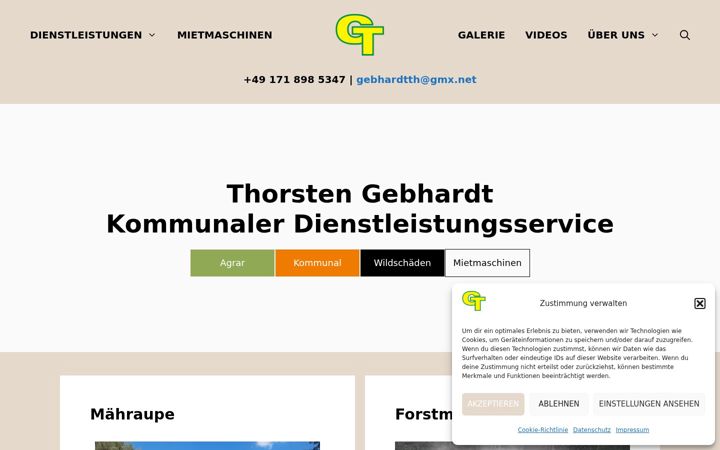 Screenshot of gt-landschaftspflege.de