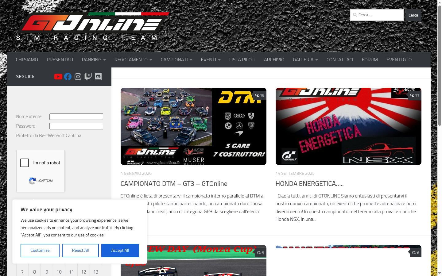 Screenshot tal-banner tal-kunsens muri qabel kwalunkwe interazzjoni