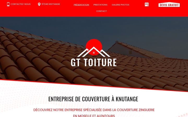Screenshot of gt-toiture.fr