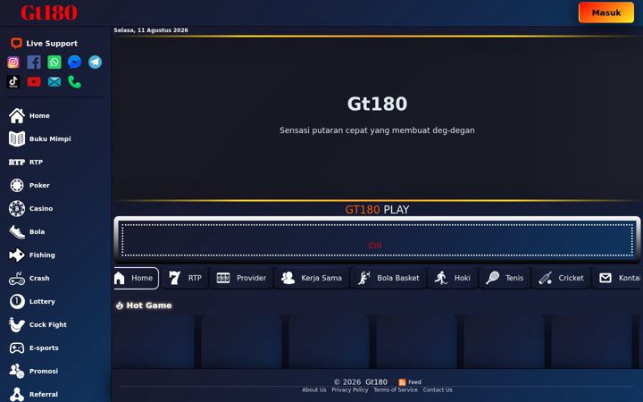 Screenshot of gt180.net