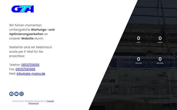 Screenshot of gta-mainz.de
