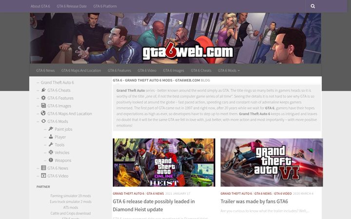 Screenshot of gta6web.com