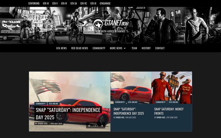 Screenshot of gtanet.com