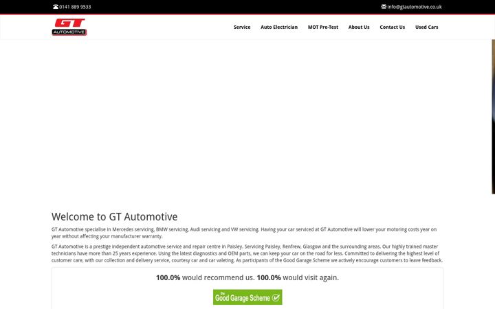 Screenshot of gtautomotive.co.uk
