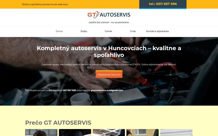 Screenshot of gtautoservice.sk