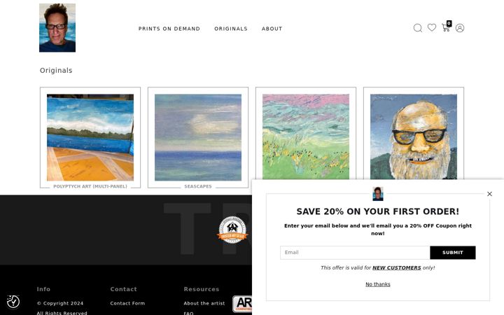 Screenshot of gtaylorart.com