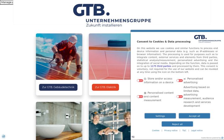 Screenshot of gtb-ug.de