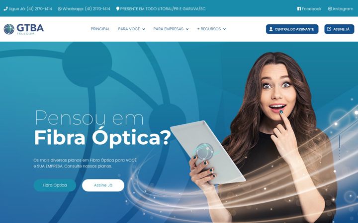 Screenshot of gtbatelecom.com.br