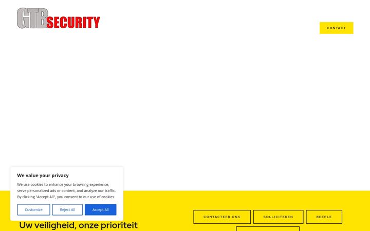 Screenshot of gtbsecurity.be