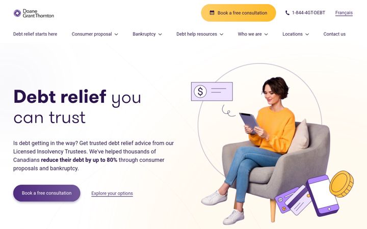 Screenshot of gtdebtsolutions.com