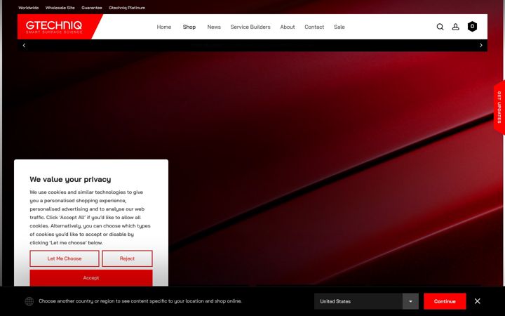 Screenshot of gtechniq.com
