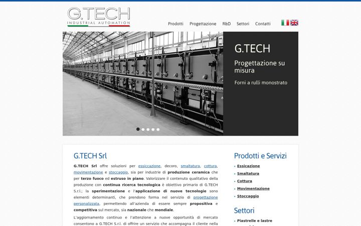 Screenshot of gtechsrl.com