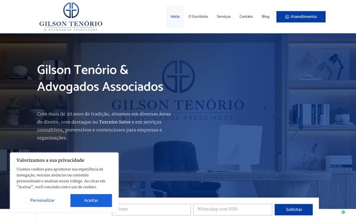Screenshot of gtenorio.adv.br