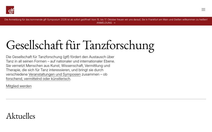 Screenshot of gtf-tanzforschung.de