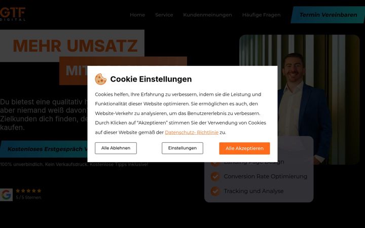 Screenshot of gtfdigital.com