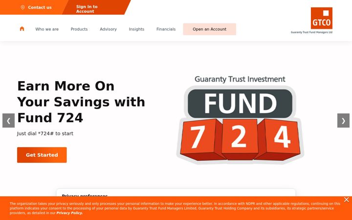 Screenshot of gtfundmanagers.com