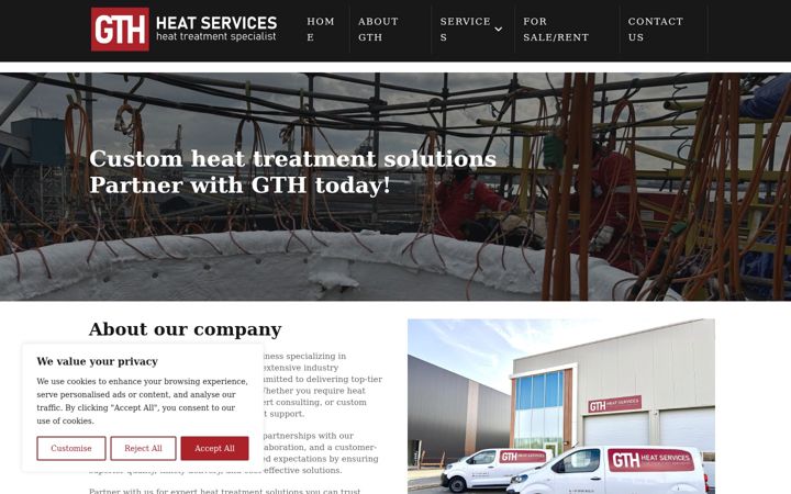 Screenshot of gth-heat.com