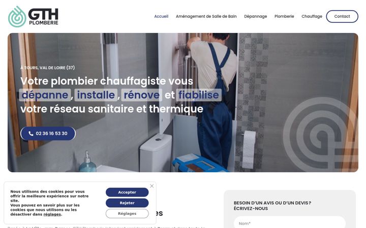 Screenshot of gthplomberie.fr