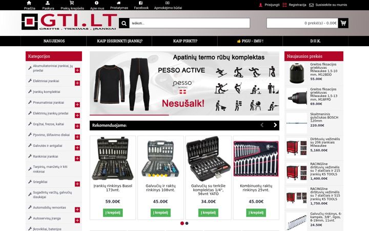 Screenshot of gti.lt