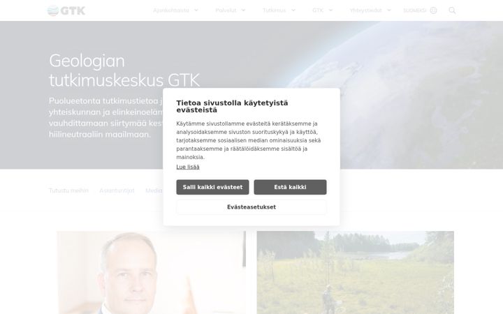 Screenshot of gtk.fi