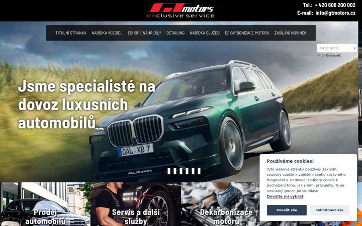 Screenshot of gtmotors.cz