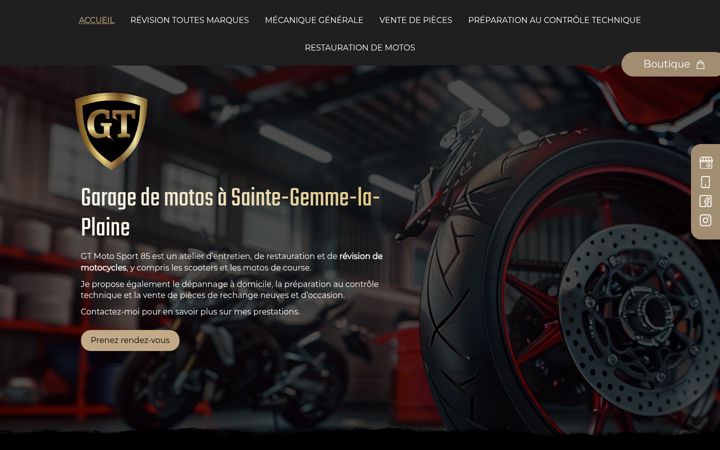 Screenshot of gtmotosport85.fr