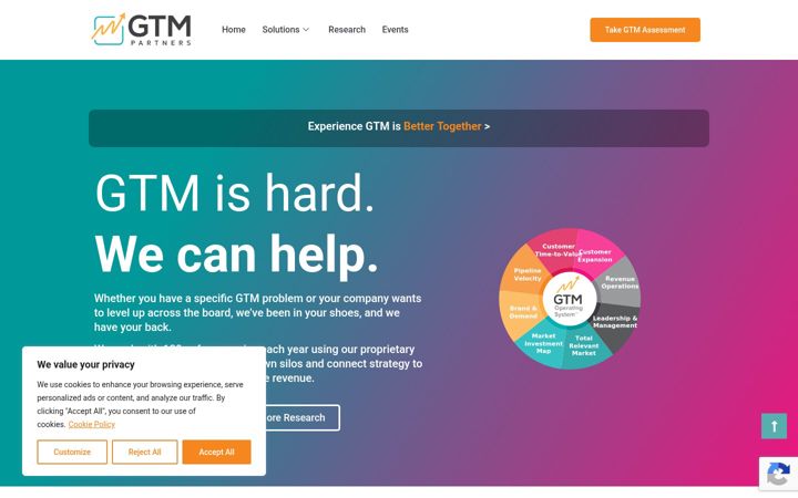 Screenshot of gtmpartners.com