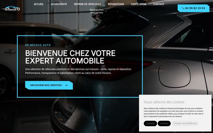 Screenshot of gtnegoceauto35.fr