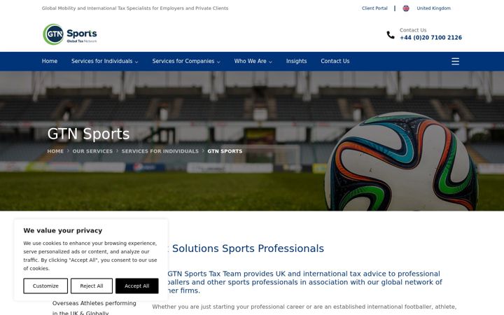 Screenshot of gtnsports.uk