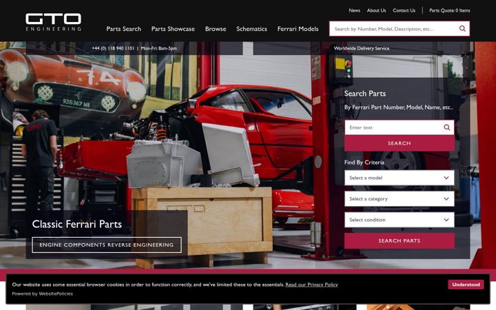 Screenshot of gtopartsshop.com