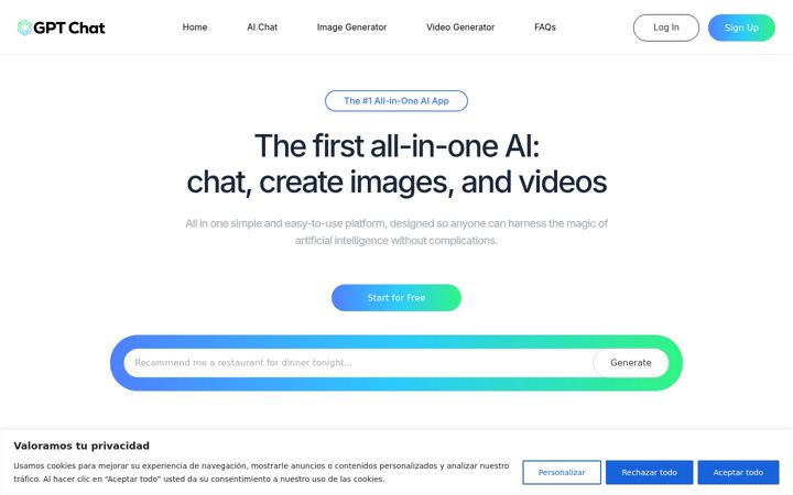 Screenshot of gtp-chats.com