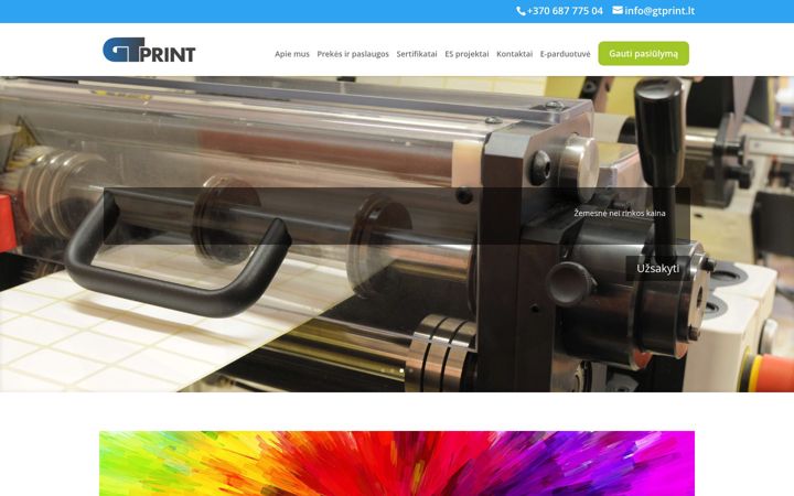 Screenshot di gtprint.lt