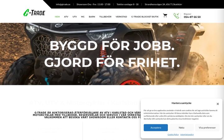 Screenshot of gtrade.se