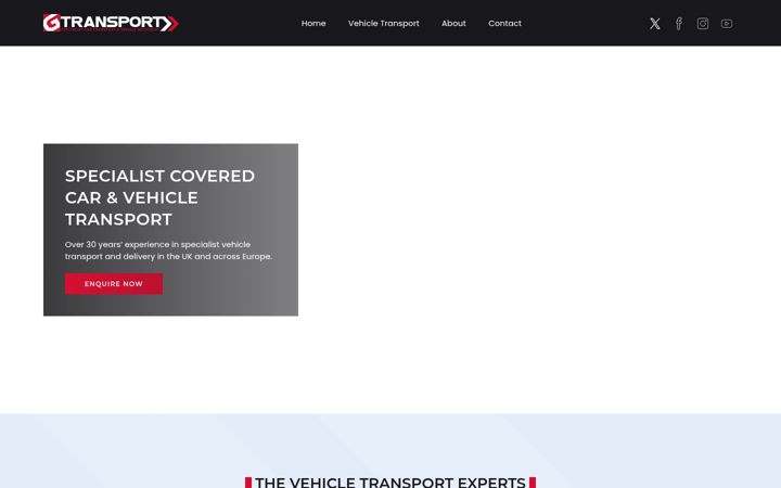 Posnetek zaslona gtransport.co.uk
