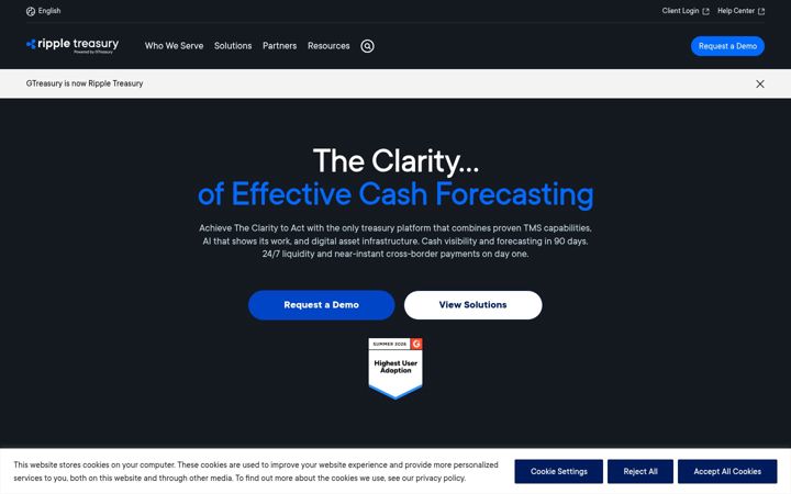 Screenshot of gtreasury.com