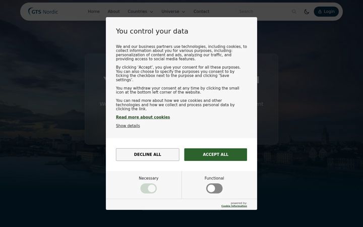 Screenshot of gtsnordic.com