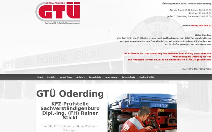 Screenshot of gtue-oderding.de