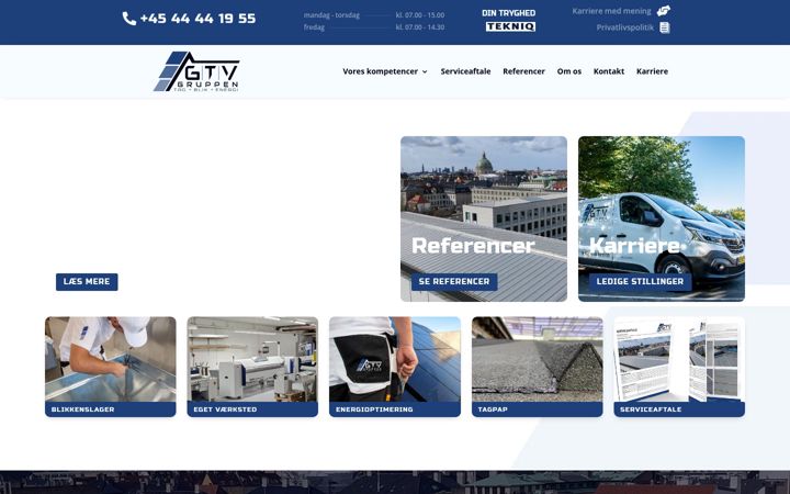 Screenshot of gtv-gruppen.dk