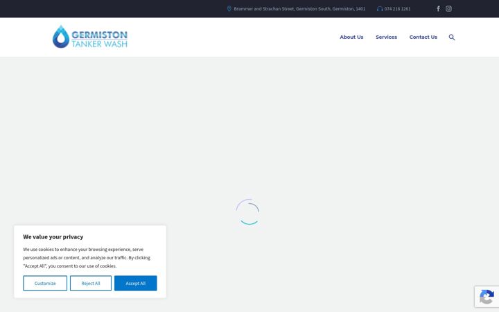 Screenshot of gtwashbay.co.za