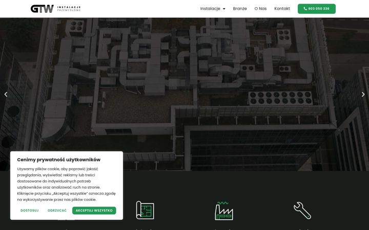 Screenshot of gtwinstalacje.pl
