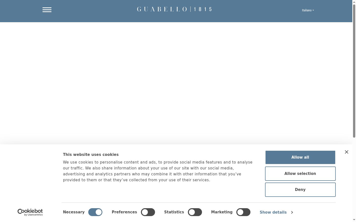 Screenshot of the consent banner shown before any interaction