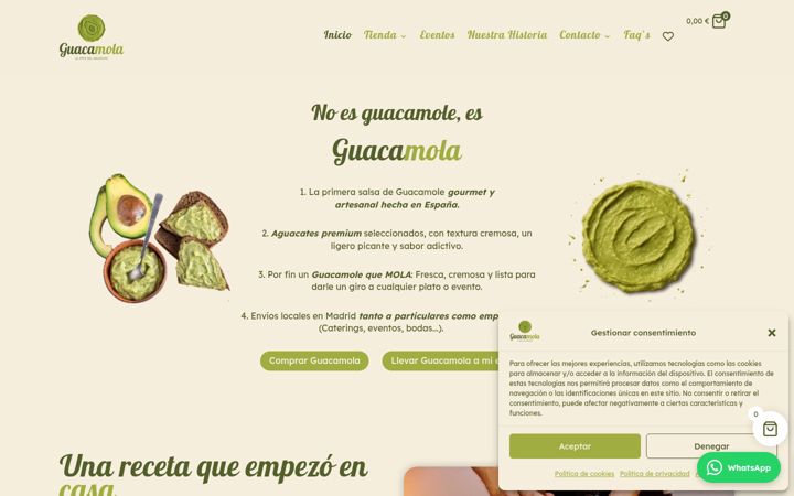 Screenshot of guacamola.es