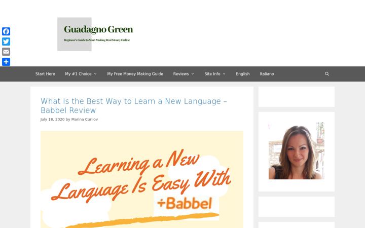 Screenshot of guadagnogreen.org