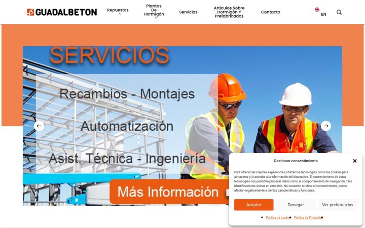Screenshot of guadalbeton.com