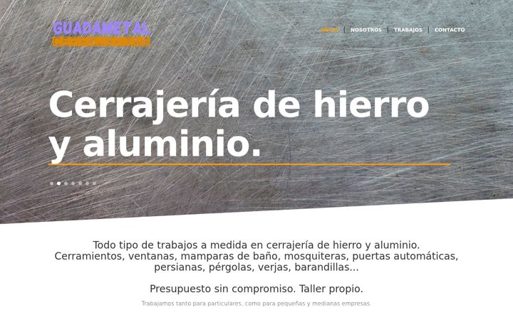 Posnetek zaslona guadametalcerrajerias.com