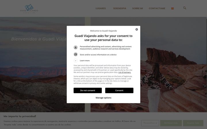 Screenshot of guadiviajando.com