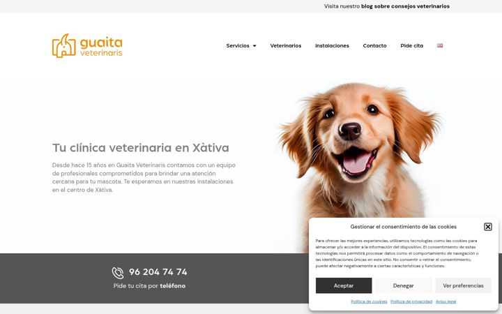 Screenshot of guaitaveterinaris.com