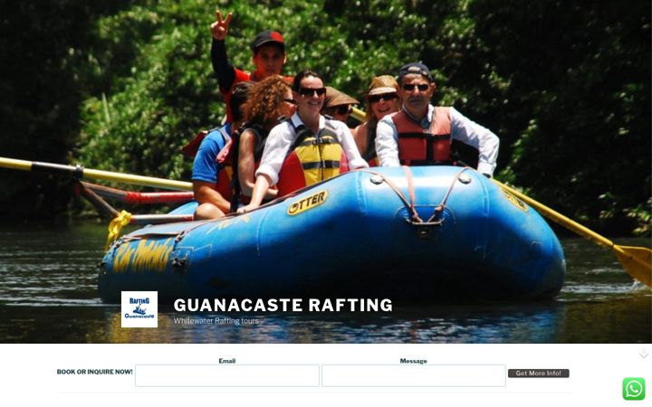 Screenshot of guanacasterafting.com